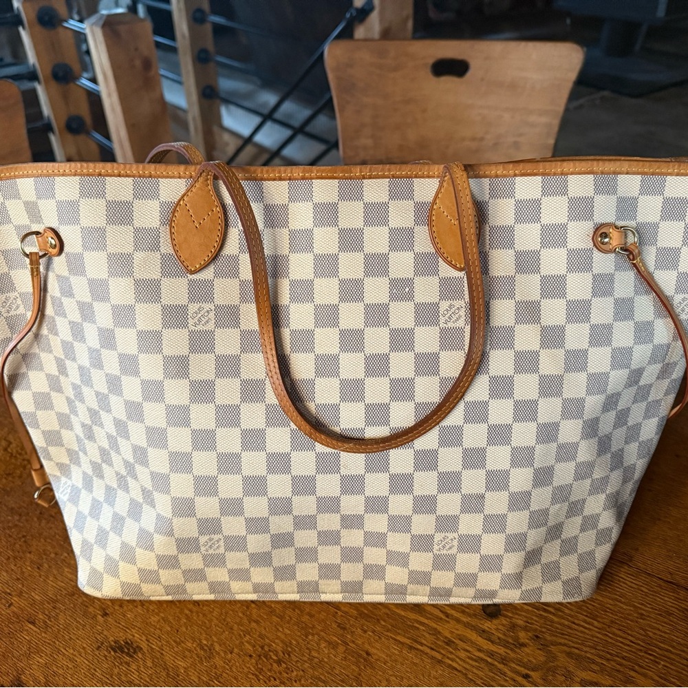 LV Neverfull Damier Azur